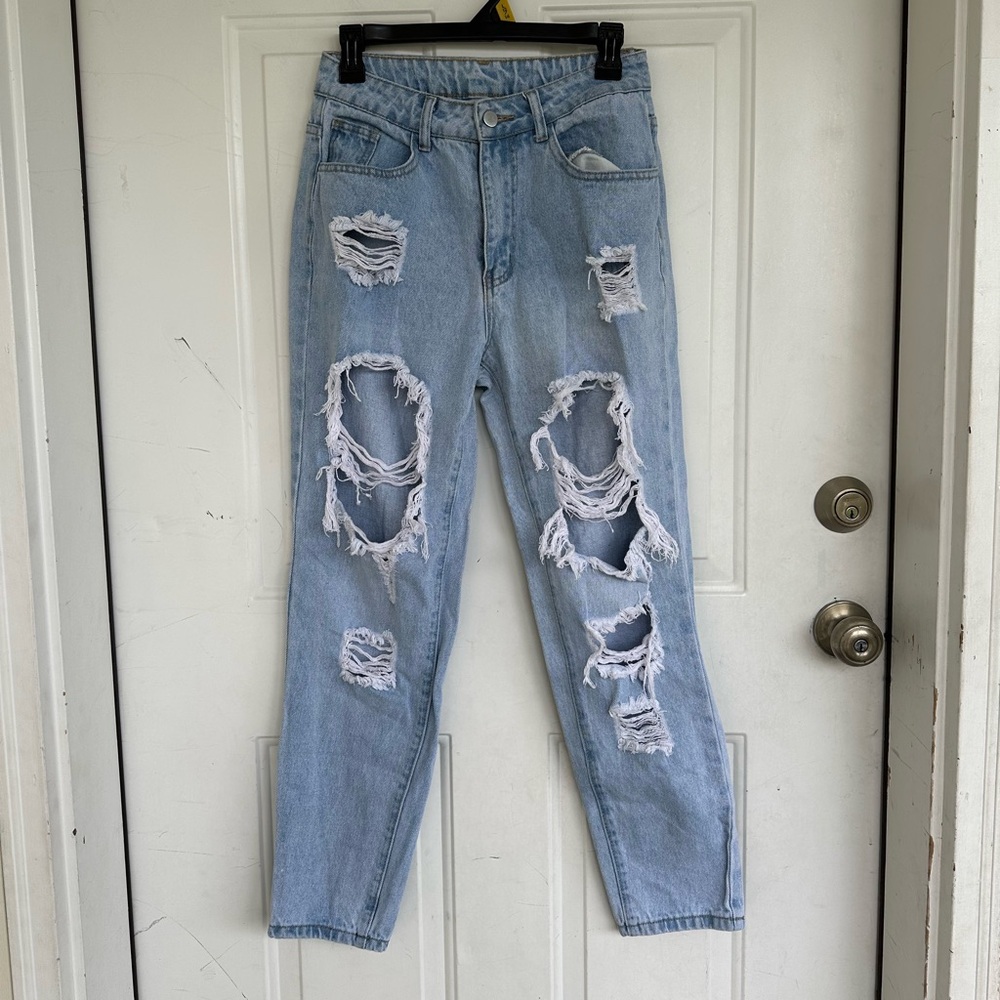 SHEIN Jeans High Rise Distressed Women’s Denim Jeans size S